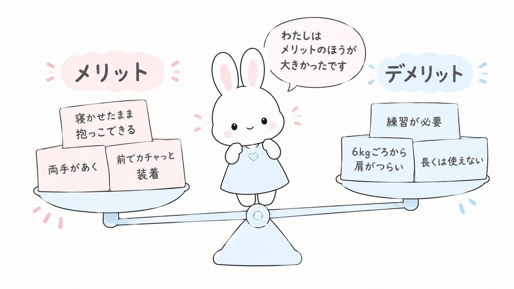 ベビーキャリアミニのメリットとデメリットの比較