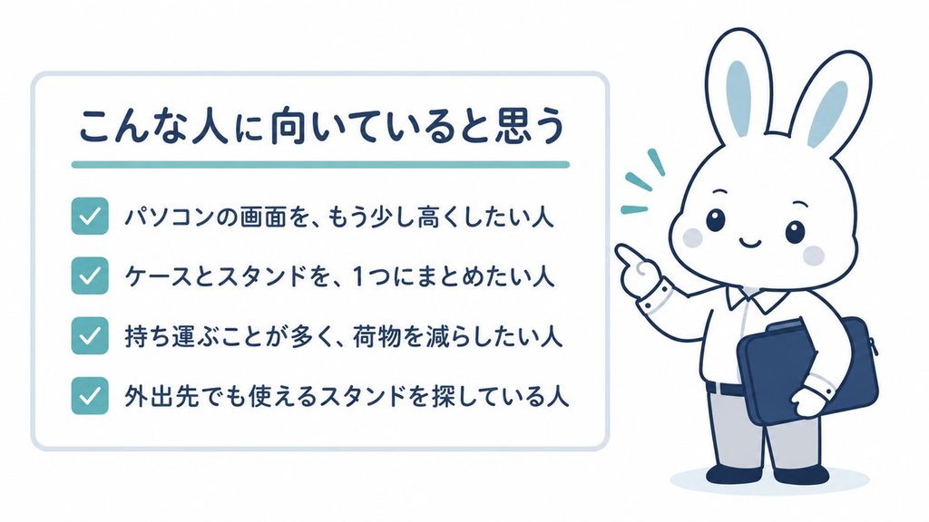 MOFT多機能キャリーケースが向いている人のチェックリスト